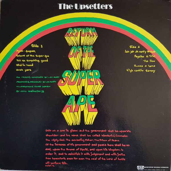 The Upsetters - Return Of The Super Ape (LP, Album, RE)