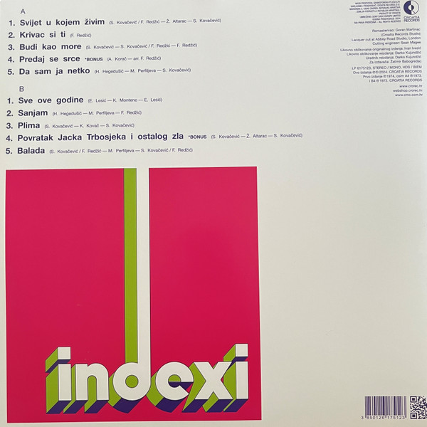 Indexi - Indexi (LP, Comp, Mono, RE, RM, Gat)