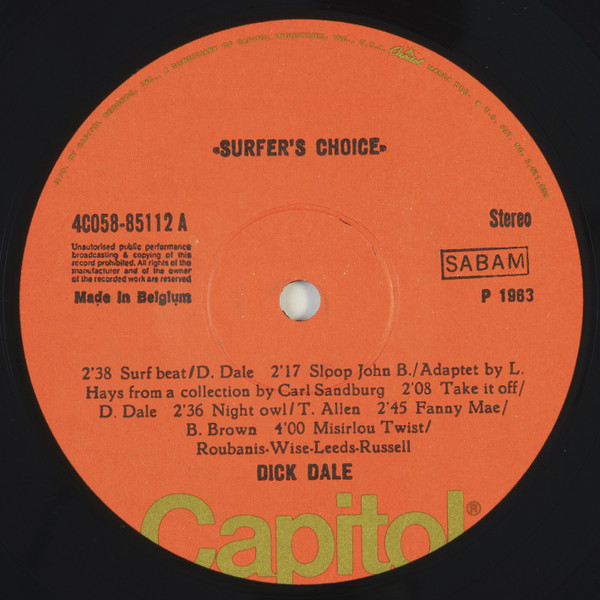 Dick Dale And His Del-Tones* - Surfer's Choice (LP, RE)