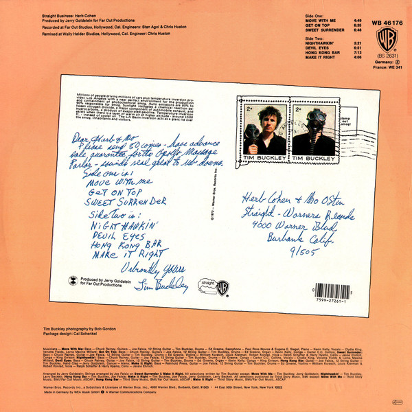 Tim Buckley - Greetings from L.A. (LP, Album, RE, RP)