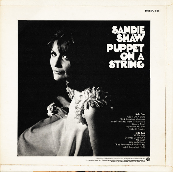 Sandie Shaw - Puppet On A String (LP, Album, Mono)