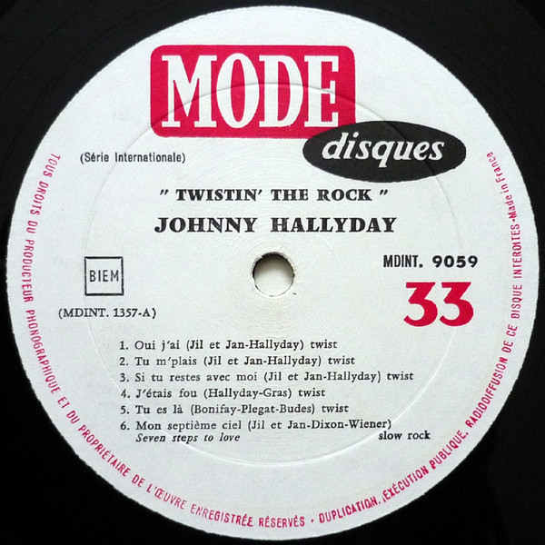 Johnny Hallyday - Twistin' The Rock (LP, Comp)