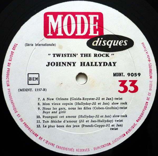 Johnny Hallyday - Twistin' The Rock (LP, Comp)