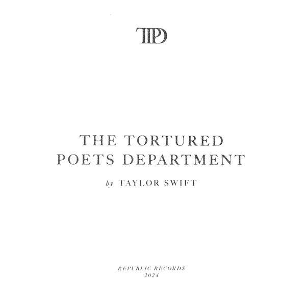 Taylor Swift - The Tortured Poets Department (2xLP, Album, Whi)