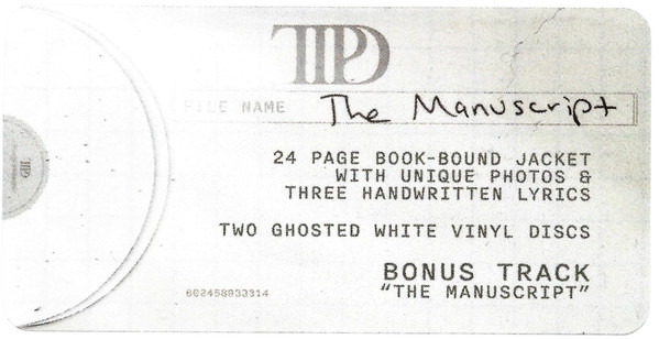 Taylor Swift - The Tortured Poets Department (2xLP, Album, Whi)