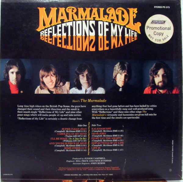 Marmalade* - Reflections Of My Life (LP, Album, AL )