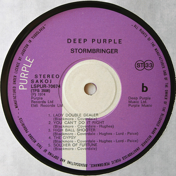 Deep Purple - Stormbringer (LP, Album)