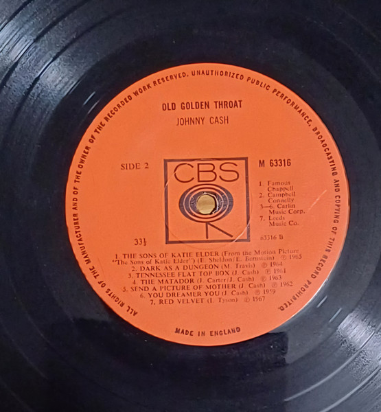 Johnny Cash - Old Golden Throat (LP, Comp, Mono)