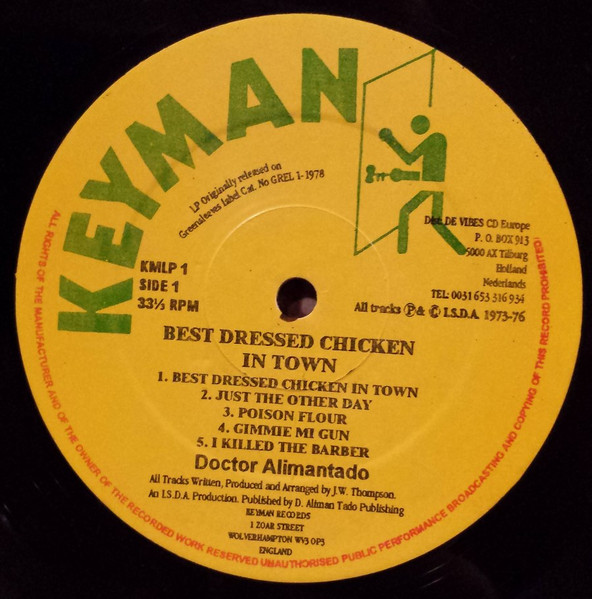 Dr. Alimantado - Best Dressed Chicken In Town (LP, Album, RE)