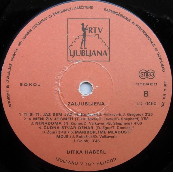Ditka Haberl - Zaljubljena (LP, Album)