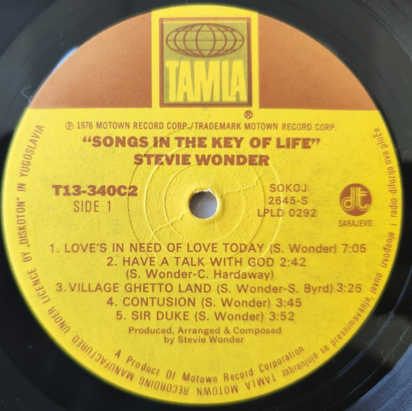 Stevie Wonder - Songs In The Key Of Life (2xLP, Album + 7