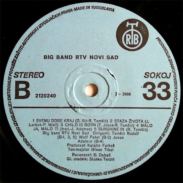 RTV Novi Sad Big Band* - RTV Novi Sad Big Band (LP, Album)