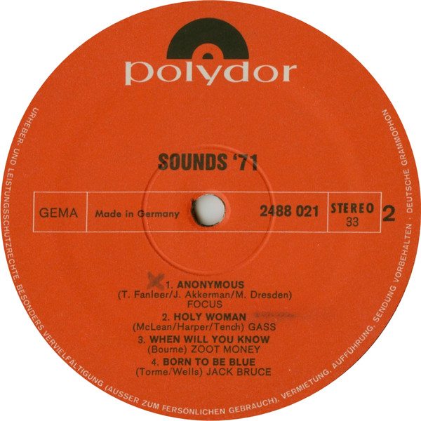 Various - Sounds '71 (2xLP, Comp)