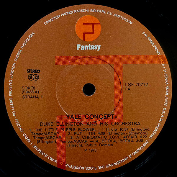 Duke Ellington And His Orchestra - Yale Concert (LP)