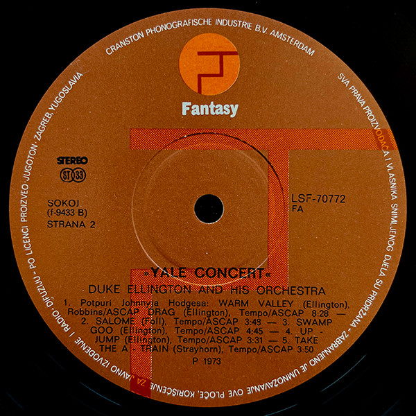 Duke Ellington And His Orchestra - Yale Concert (LP)