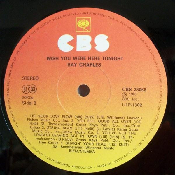 Ray Charles - Wish You Were Here Tonight (LP, Album)