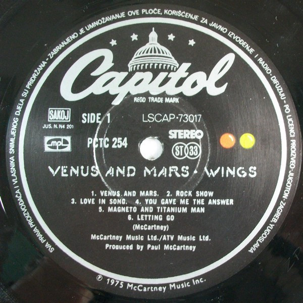 Wings (2) - Venus And Mars (LP, Album)