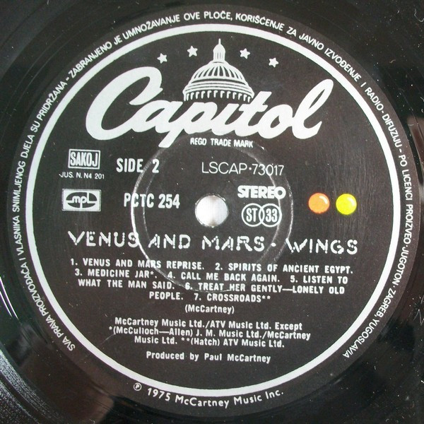 Wings (2) - Venus And Mars (LP, Album)