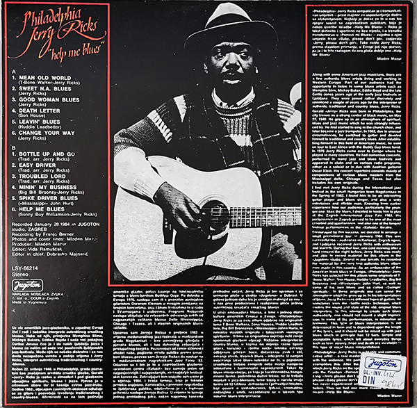 Philadelphia Jerry Ricks* - Help Me Blues (LP, Album)