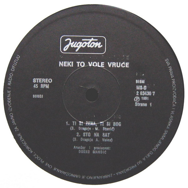 Neki To Vole Vruće - Maxi 45 (12