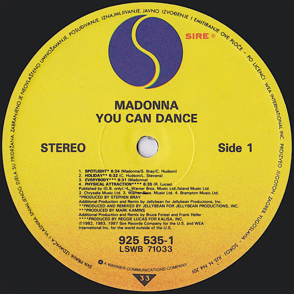 Madonna - You Can Dance (LP, Comp, Mixed)