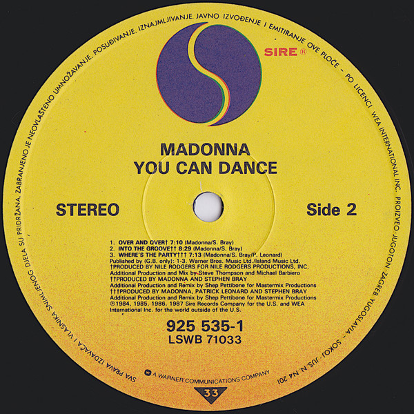 Madonna - You Can Dance (LP, Comp, Mixed)