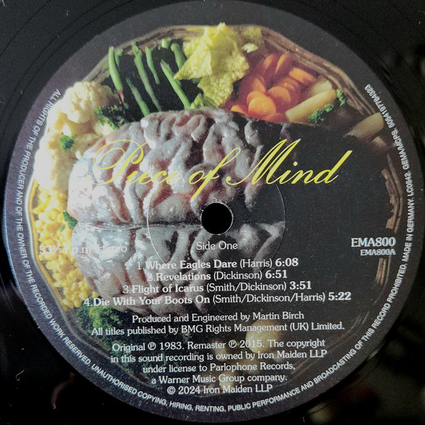 Iron Maiden - Piece Of Mind (LP, Album, RE, RM)