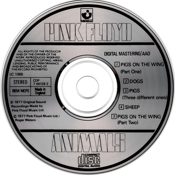 Pink Floyd - Animals (CD, Album, RE)