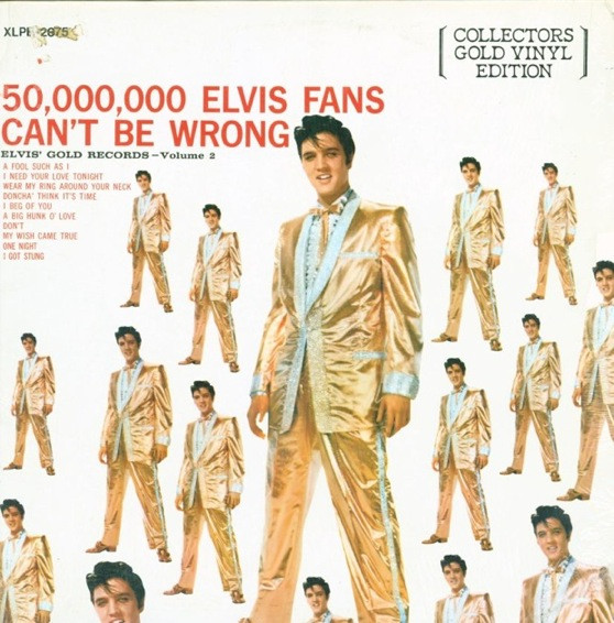 Elvis Presley - 50,000,000 Elvis Fans Can't Be Wrong - Elvis' Gold Records - Volume 2 (LP, Comp, RE, Gol)