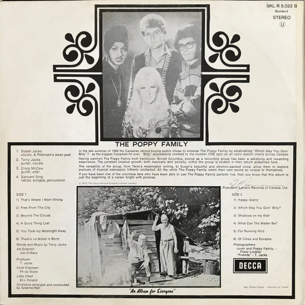 The Poppy Family Featuring Susan Jacks - Which Way You Goin' Billy? (LP, Album)