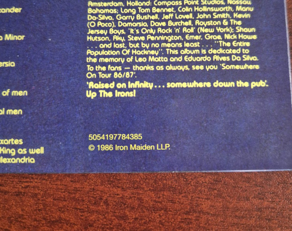Iron Maiden - Somewhere in Time  (LP, Album, RE, RM)