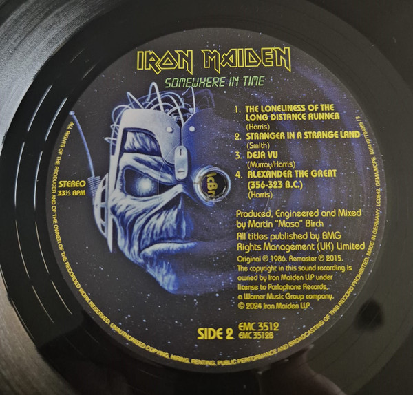 Iron Maiden - Somewhere in Time  (LP, Album, RE, RM)