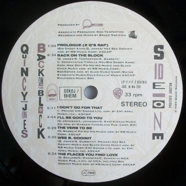 Quincy Jones - Back On The Block (LP, Album)