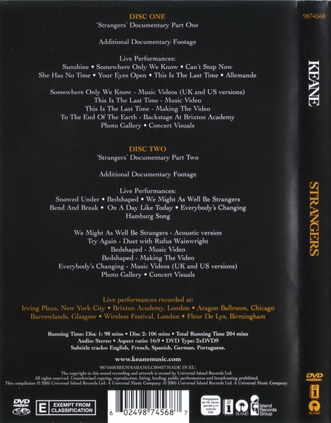 Keane - Strangers (2xDVD-V)