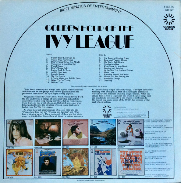 The Ivy League - Golden Hour Of The Ivy League (LP, Comp)