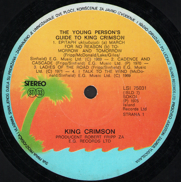 King Crimson - The Young Persons' Guide To King Crimson (2xLP, Comp)
