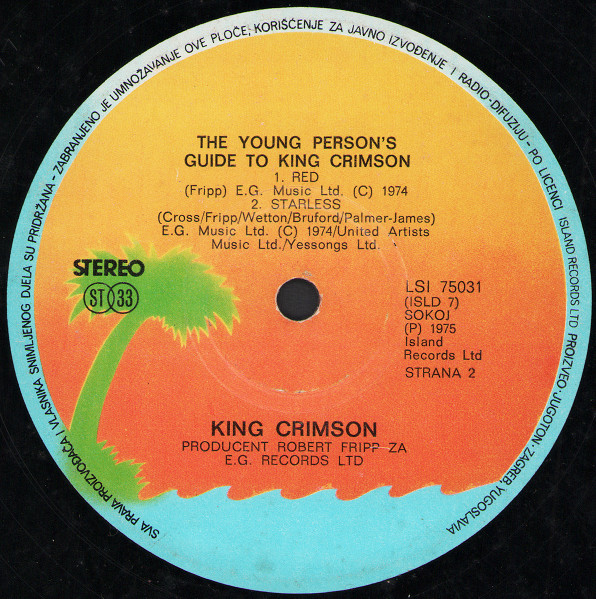 King Crimson - The Young Persons' Guide To King Crimson (2xLP, Comp)
