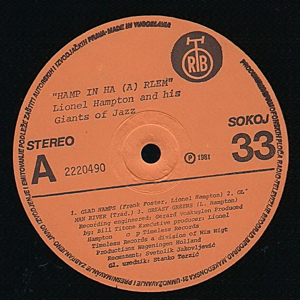 Lionel Hampton & His Giants Of Jazz - Hamp In Haarlem (LP, Album)