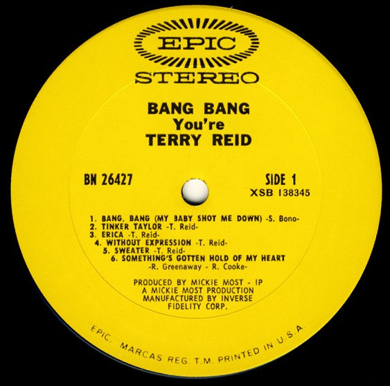 Terry Reid - Bang, Bang You're Terry Reid (LP, Album, Ter)