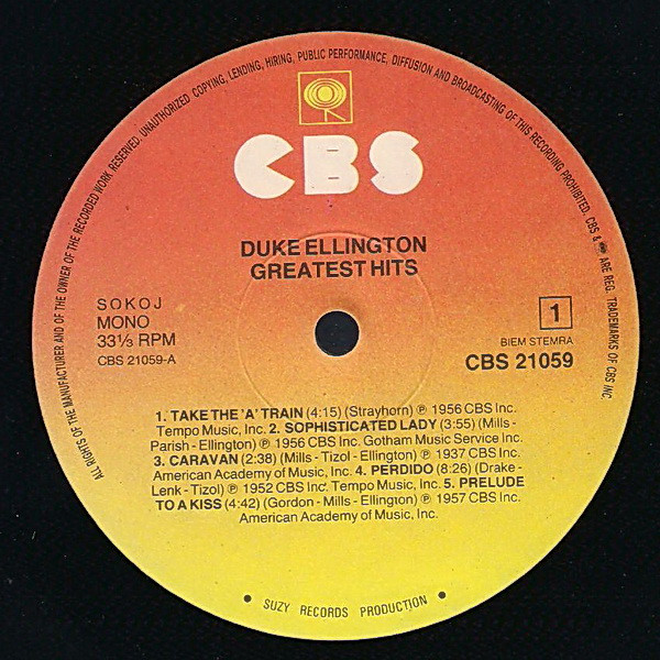 Duke Ellington - Greatest Hits (LP, Comp, Mono)