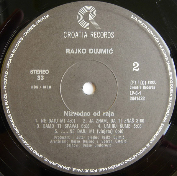 Rajko Dujmić - Nizvodno Od Raja (LP, Album)
