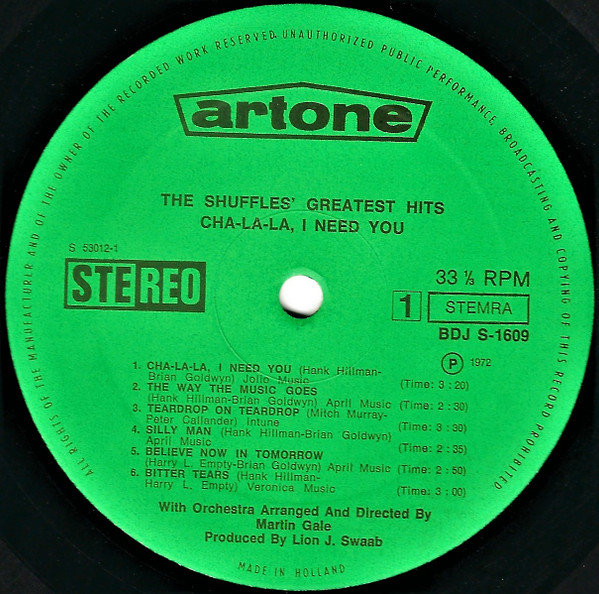 The Shuffles - Shuffles' Greatest Hits Cha-La-La, I Need You! (LP, Comp)