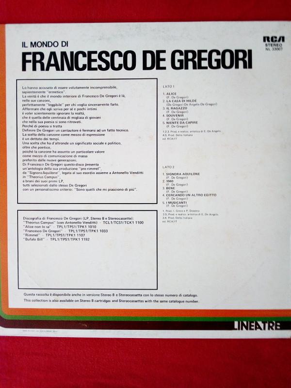 Francesco De Gregori - Il Mondo Di Francesco De Gregori (LP, Comp)