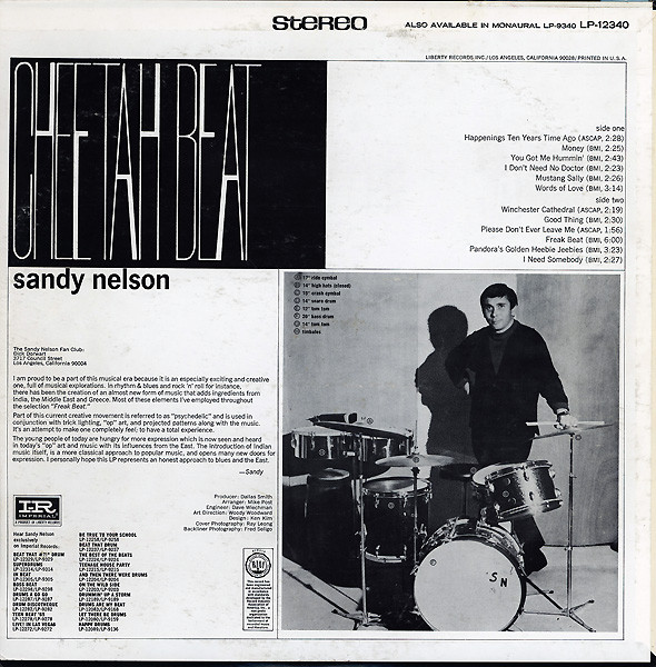Sandy Nelson - Cheetah Beat (LP, Album)
