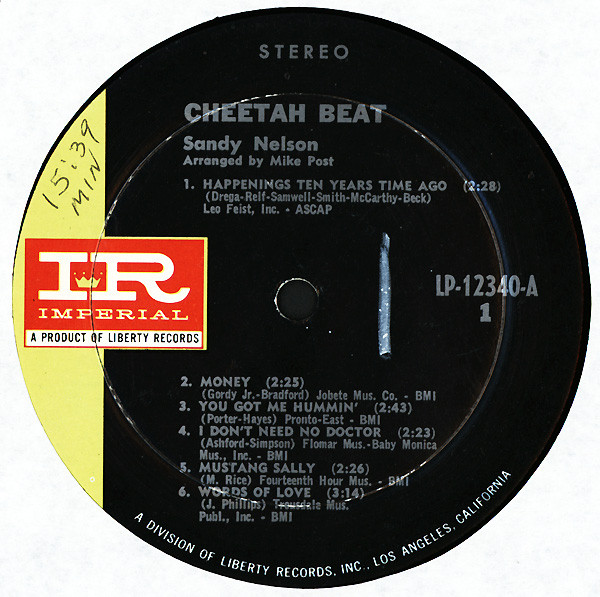 Sandy Nelson - Cheetah Beat (LP, Album)