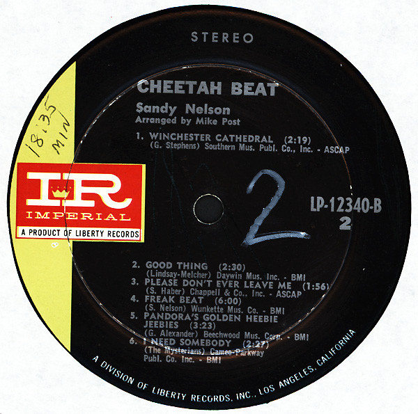 Sandy Nelson - Cheetah Beat (LP, Album)