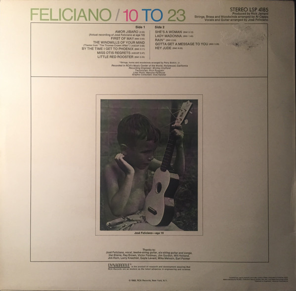 Feliciano* - 10 To 23 (LP, Album)