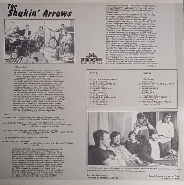 The Shakin' Arrows - Back Again (LP)