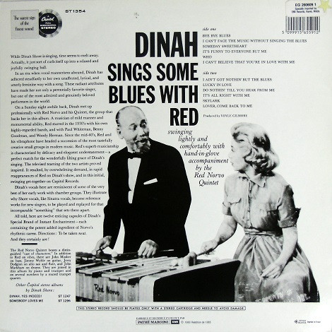 Dinah Shore - Dinah Sings Some Blues With Red (LP, Album, RE)