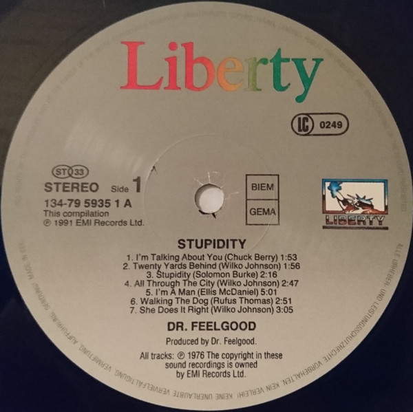 Dr. Feelgood - Stupidity + (Dr. Feelgood Live 1976-1990) (2xLP, Comp)